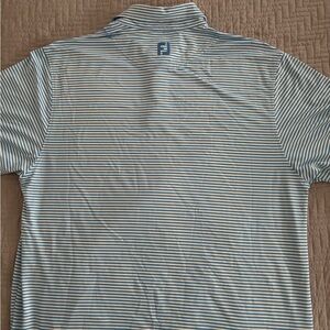FootJoy Men's Polo Shirt - Blue and White Stripes